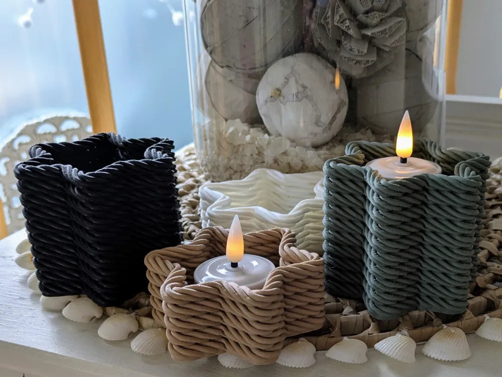 Rope Star Tealight Holder (Set of 3)