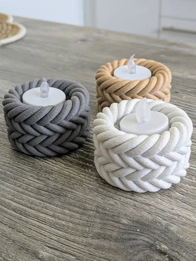 Braided Rope Tealight Holder