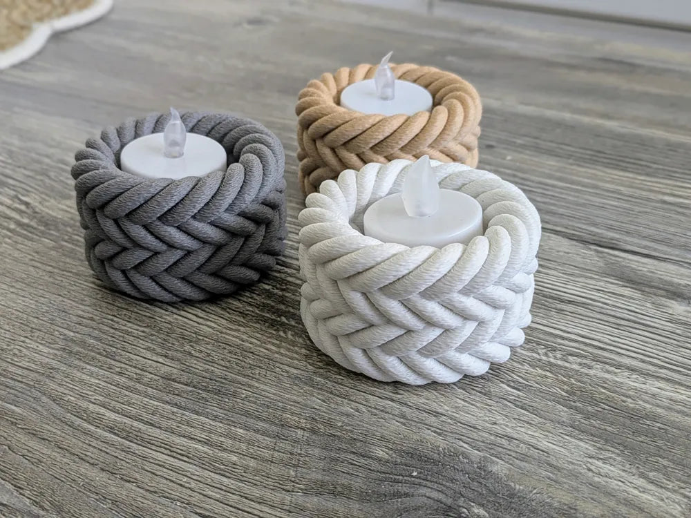 Braided Rope Tealight Holder