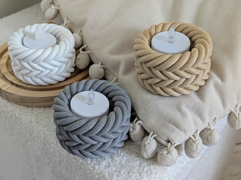 Braided Rope Tealight Holder