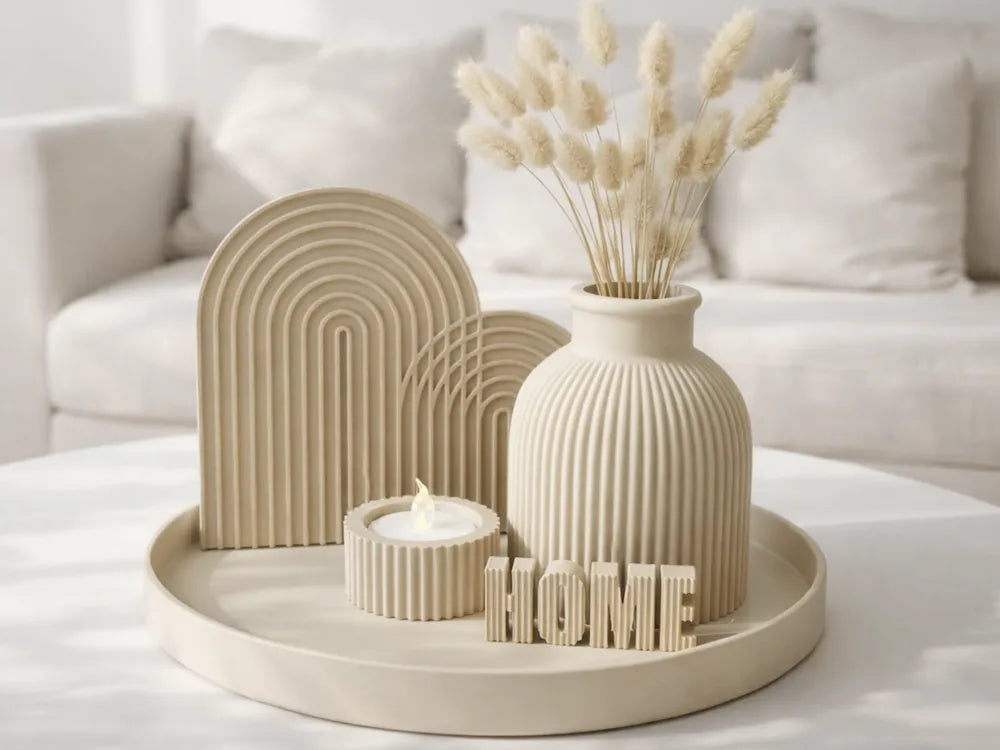 Ribbed Arch & Home Decoration Set Round