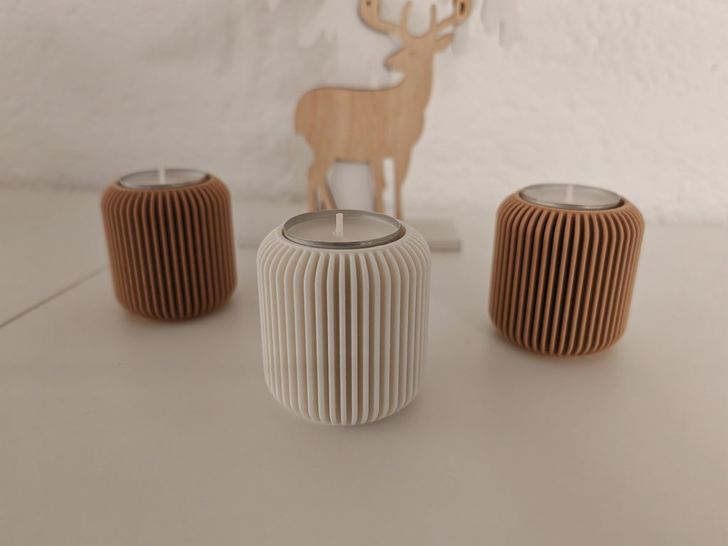 Ribbed Modern Tealight Holder