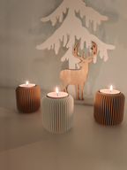 Ribbed Modern Tealight Holder