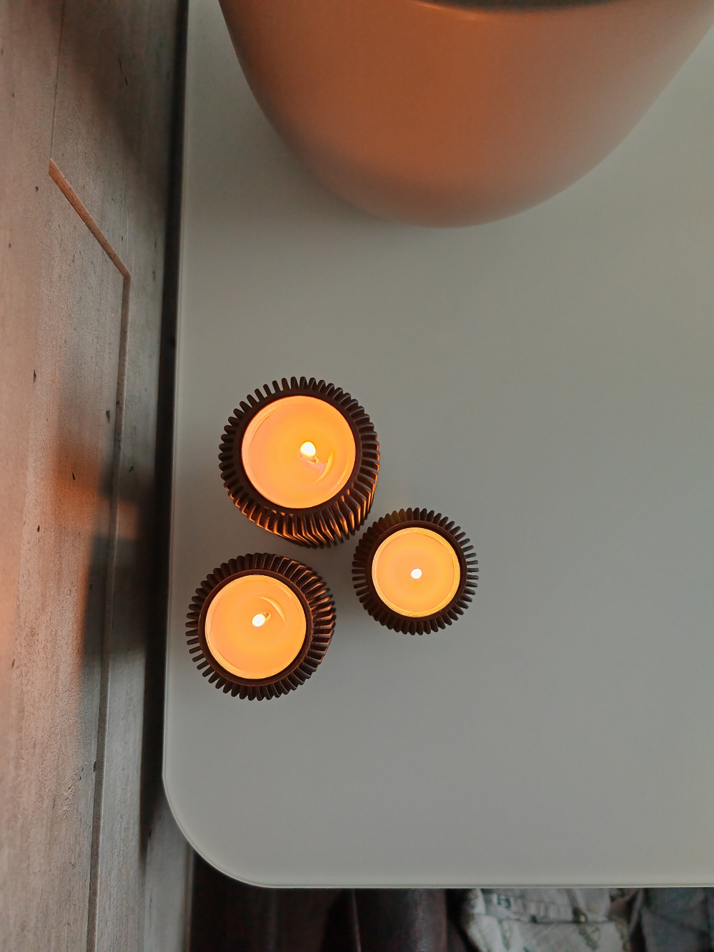 Ribbed Modern Tealight Holder