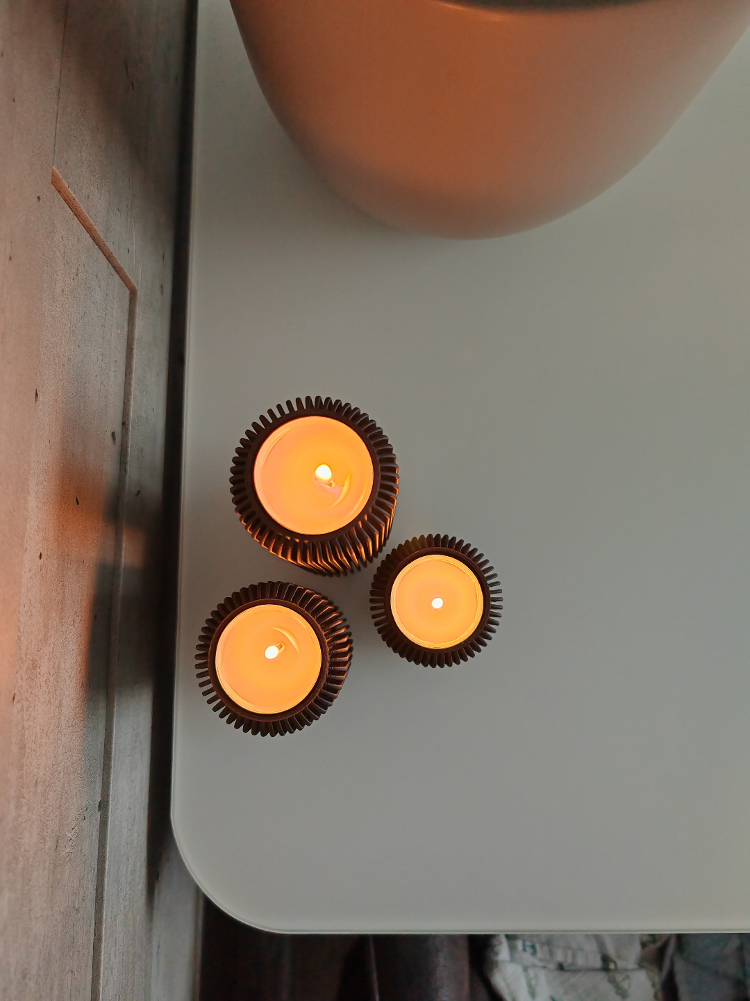 Ribbed Modern Tealight Holder