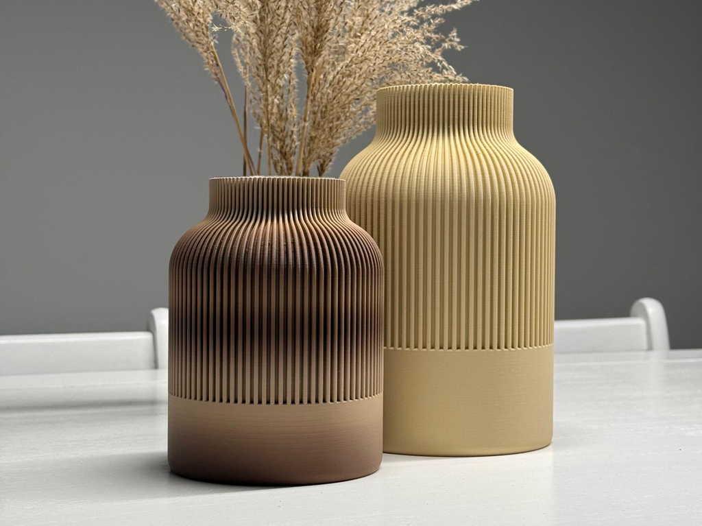 Japandi Ribbed Vase