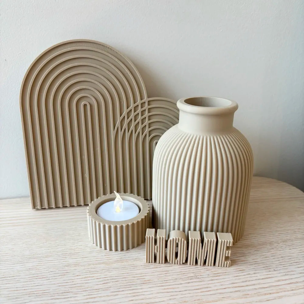 Ribbed Arch & Home Decoration Set Round