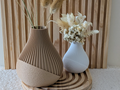 Dual Texture Ribbed Vase