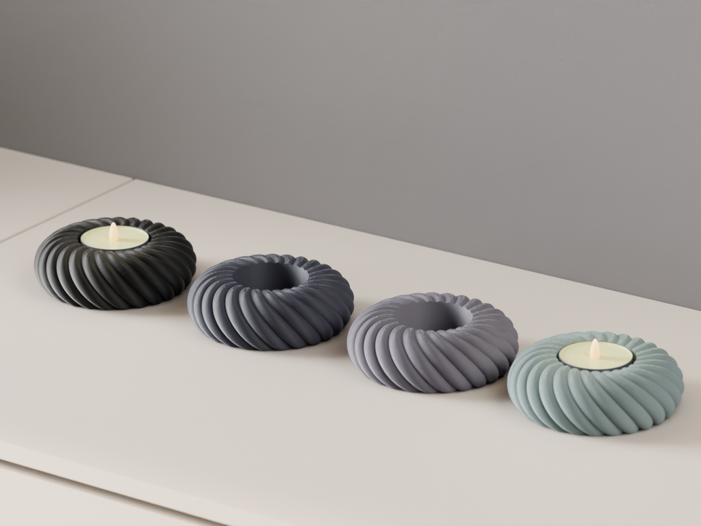 Coiled Rope Tealight Holder (Set of 4)