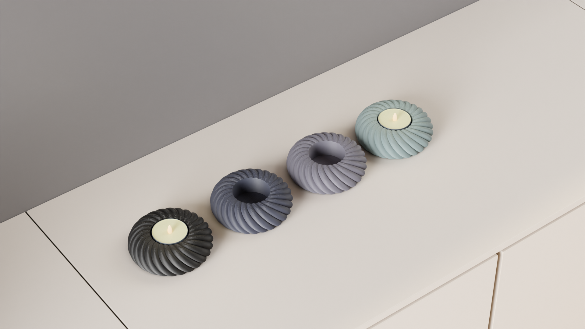 Coiled Rope Tealight Holder (Set of 4)