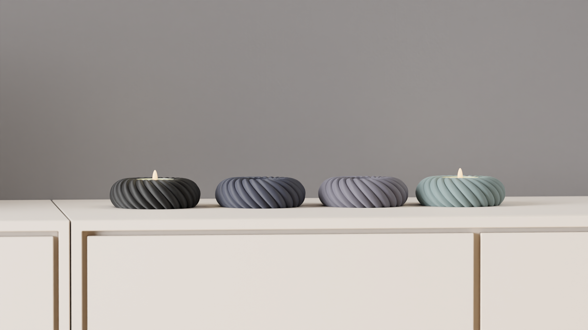 Coiled Rope Tealight Holder (Set of 4)